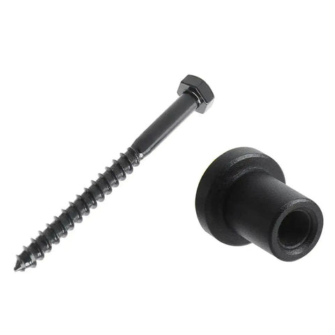 Spacer Replacement Barn Door Hardware Kit With 1-3/8 Inch Spacers And Screws And Lag Bolts For Flat Track Rolling Roller Assemblies Connecting Device Connector Black Set Of Five Crafted From Solid Iron With Powder Coated Finish For Durable Rustic Modern
