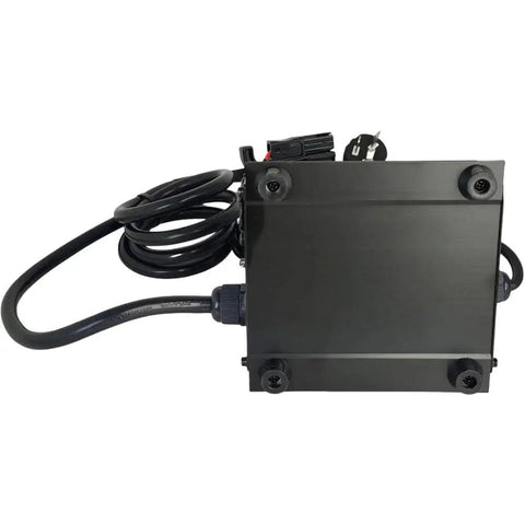 Front view of 24V 10A Battery Charger SWCH24V10A-B For Heli Pallet Jacks And Electric Forklifts aftermarket with cables