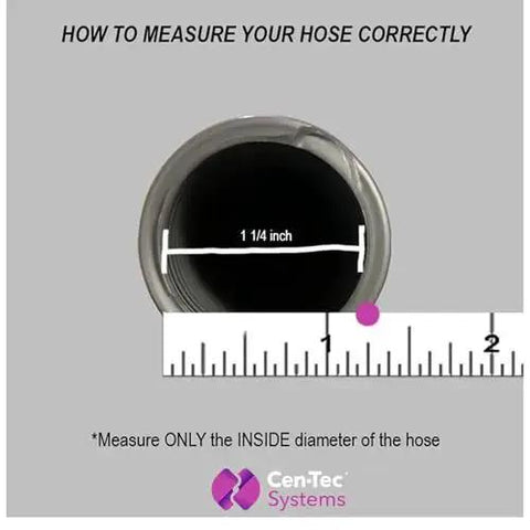 Guide on measuring the 1.25-inch ID for the 30 Ft Go-To Premium Shop Vacuum Extension Hose With 2 Tank Adapters And 1.25 Inch Curved End.