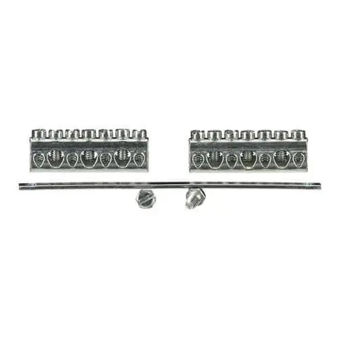 14-hole equipment ground kit with lug terminal bar for load centers, PowerMark Plus compatible grounding bus rated 100-200 A panels, UL listed