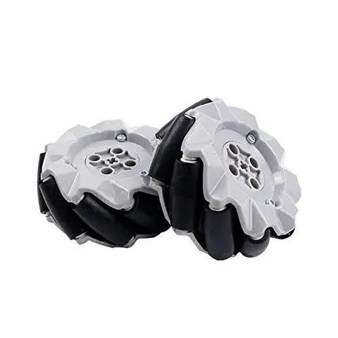 Heavy Duty 5Kg Load 64mm Mecanum Wheel Omni Tire Kit with TT and N20 motor hubs for robotic builds, close-up view.