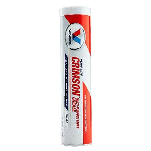 Crimson Number 2 Grease Cartridge 14.1 Oz Heavy Duty Workhorse Lubricant With Extreme Pressure Additives standing upright