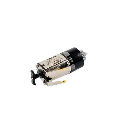 Micro Planetary Gearbox DC Motor For DIY Robots High Torque At 3V To 5V Low Voltage Builds NW 9161C showcased with silver casing.