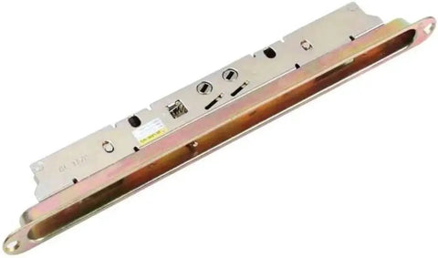 12.5 Inch Dual Point Double Hook Sliding Glass Patio Door Mortise Lock With Three Eighths Inch Recessed Trim Plate And Enhanced Security