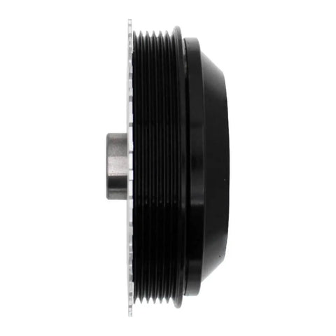 Side view of Crankshaft Harmonic Balancer For Ford Escape 2009 2010 2011 2012 Steel Black Keyway Type 66.6mm Depth Replacement For 9E5Z6312C