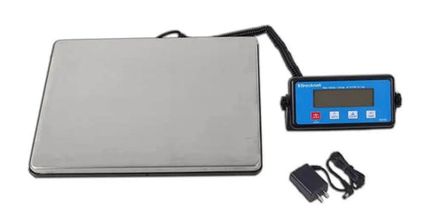 Heavy Duty Parcel And Shipping Scale With 330 Pound Capacity Clear LCD Display Stainless Steel Platform AC Adapter Included