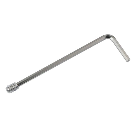 Stainless Steel Allen Head Set Screws, 25-Piece, 10-24 x 1/4 Inch Internal Hex Cup-Point Socket Screws With Wrenches shown with wrench