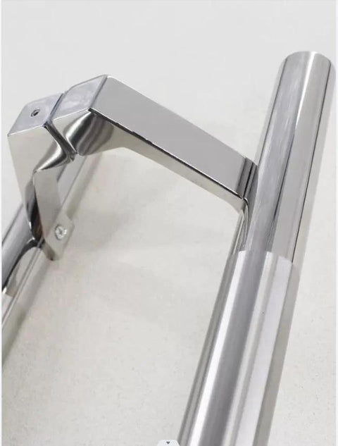Offset Door Pull Handle For Sliding Doors And Front Entry, Long Matte Black Door Grab Bar, Modern Heavy Duty Gate Hardware