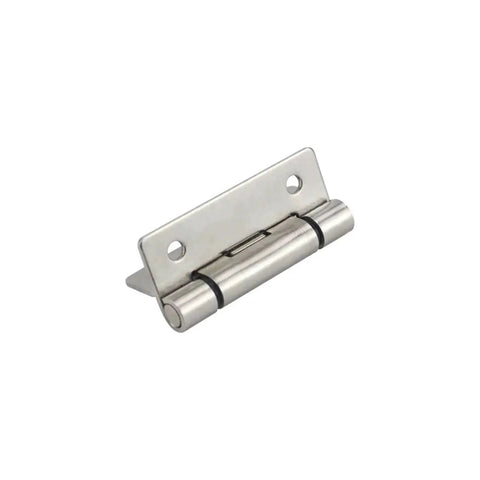 Flat stainless steel torque hinge with mounting plate and hinge pin; two holes, Amazon brand