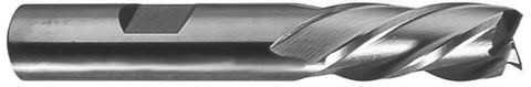 1-1/4 Inch Diameter 3/4 Inch Shank 6 Flute HSS End Mill High Speed Steel Non Center Cutting Single End Standard Length Milling Tool