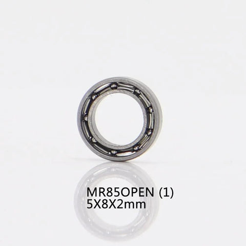 Close-up of 5x8x2mm bearing from Three Piece Fishing Reel Bearing Kit For Shimano Ultegra 3000 4000 5000 Models