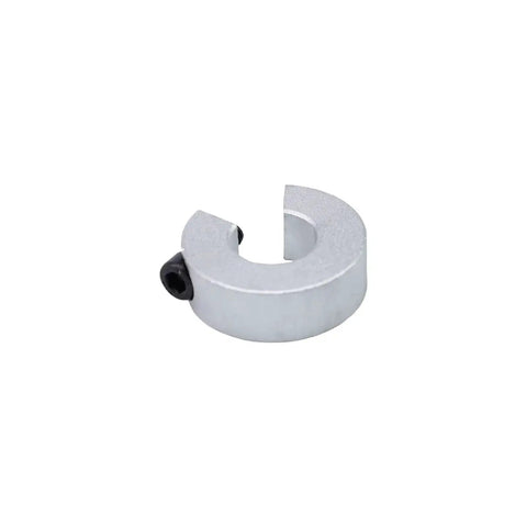 Close-up of a single aluminum alloy collar from Four Pack SBR16 16mm Linear Rail Stop Collars Set Aluminum Alloy Shaft Lock Rings for CNC Tools Easy Install With M4 Set Screws Strong Durable and Precise Shaft Positioners