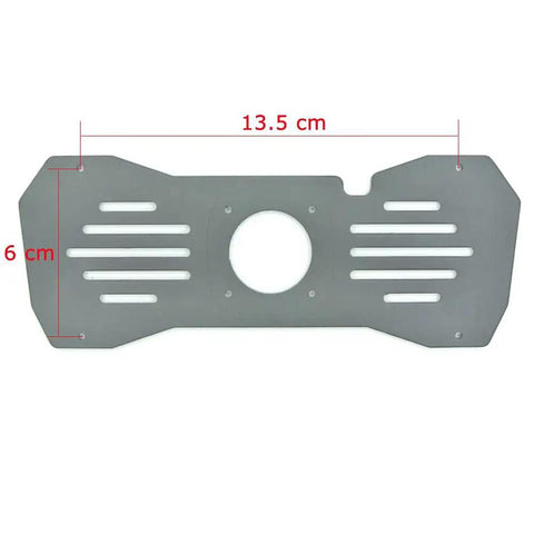 Rear View Mirror Metal Back Plate Panel With 13.5 By 6 Cm Screw Spacing, Dash Cam Mount Arm, Black Finish, Durable, Easy Install