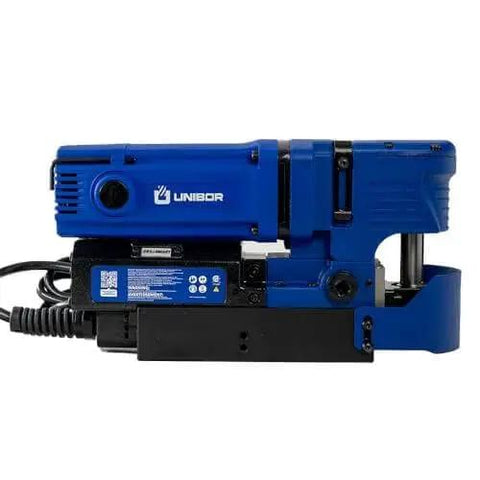 Side view of Low Profile Magnetic Drill Press With 2 Inch Cutter Capacity Smart Control For Right Angle Drilling LiftShield Guard