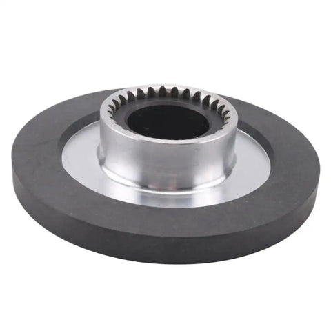 Electromagnetic brake disc assembly with black friction surface and metal hub, 150mm diameter for YEJ132 base