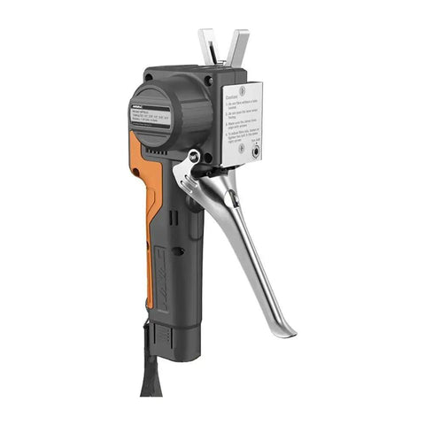Cordless Power Flaring Tool For Copper Pipe Three Quarter Inch OD Rechargeable, side view showing tool detail.