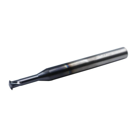 20-56 TPI Single Pitch One Quarter Inch Solid Carbide Thread End Mill For Metalworking, 0.018 Inch Cutting Diameter, Four Flute Mill Bit