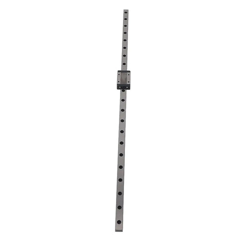 Black Linear Rail Guide 12mm Wide 550mm Length Miniature Precision Linear Motion System With Four Point Contact Block, top view