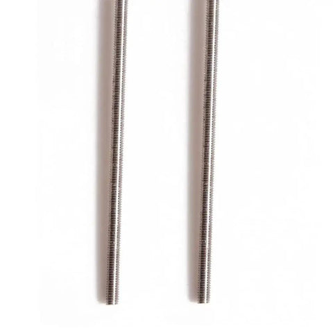 M8 1.25mm 304 Stainless Steel Fully Threaded Rod 250mm Right Hand Pack of 2 front view