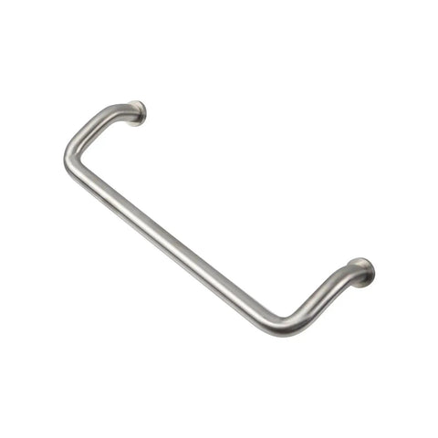 Single 2 Pack 90 Degree Offset Door Pull in Stainless Steel for Cabinets with Screws Center to Center 6.3 Inches, 0.39 Inch Diameter