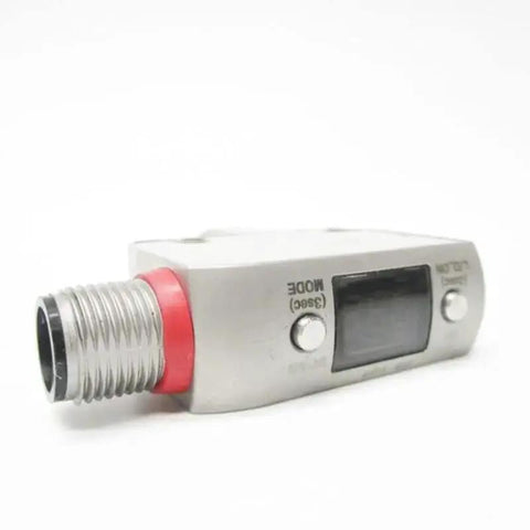 Side view of LR-ZB240CB Laser Sensor for Industrial Automation and Precision Sensing, durable stainless steel body.