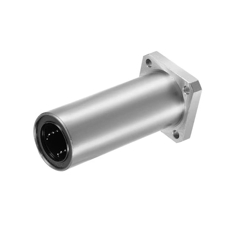 Beefy Extra Long Square Flange Linear Ball Bearing Bushing 30mm Bore, 45mm OD, dual sealed sides, chromium steel, shown side view.