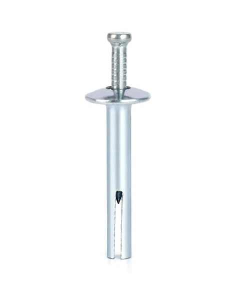 Quarter Inch By One And One Half Inch Hammer Drive Nails In Anchor, 100 Per Box, For Solid Concrete Walls And Brick Substrates