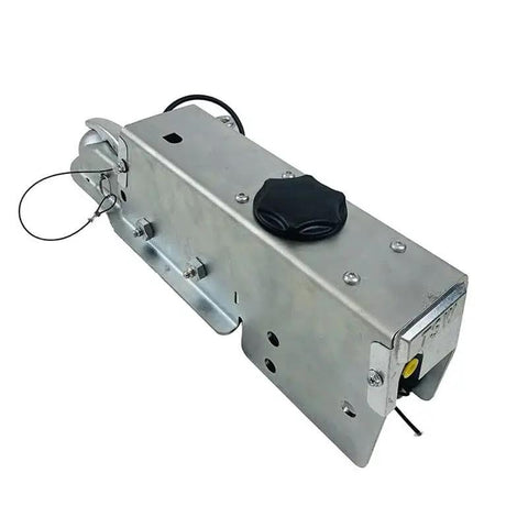 Side view of Amazon DLFZWB 2-inch ball hydraulic trailer actuator with disc brake and surge coupling.