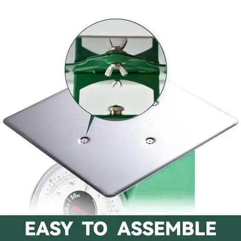Beefy Heavy Duty Mechanical Kitchen Scale With Stainless Steel Platform And 110-Lbs Capacity Portion Control Dial Scale assembly detail