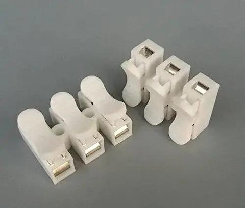 60 Pcs 3P CH3 Quick Connector Spring Wire Terminal Block For LED Light Bar Connection Spring Cable Clamp 3 Way Splice 10A 0.4mm To 2mm