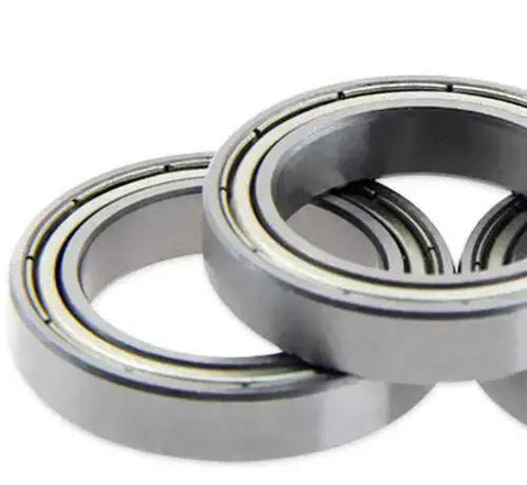 Close-up of Dope Miniature Deep Groove Ball Bearings Set 6800 Series 4 or 6 Pieces, rubber sealed 2RS ZZ 2Z steel cover for small motors and RC toys.