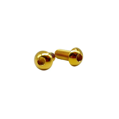 Gold Titanium Button Head Hex Socket Cap Screws M4x10mm ISO7380 Ti6Al4V GR5 aviation grade for RC cars and DIY projects, pack of 5.