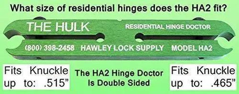HA2 AB Residential Hinge Repair Kit includes HA2 tool, fits knuckles up to 0.515" and 0.465", USA made hinge doctor for home improvement