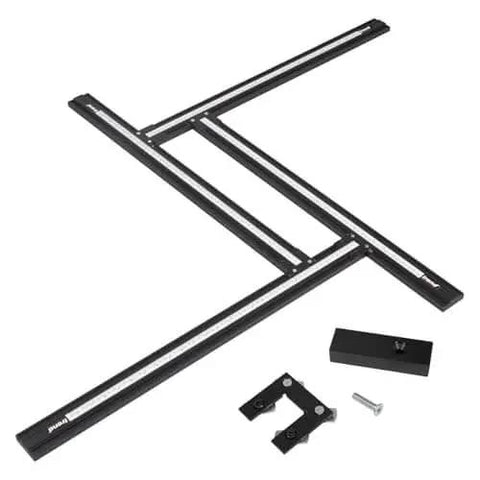 Adjustable Router Jig Frame and Guide System for Cutting Square and Rectangular Recesses, Slots, and Face Panel Molds With a Router.