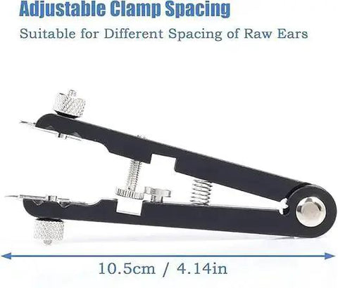 All-In-One Watch Spring Bar Removal Tool Set With Pliers And V Type Pins, adjustable clamp spacing, black, 10.5cm size