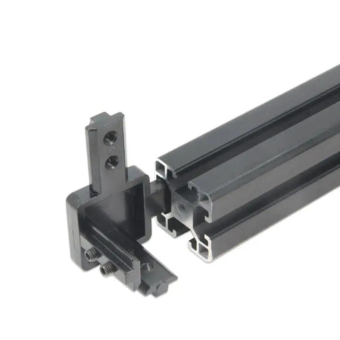 4 Pack Black 4040 Series 3-Way End Corner Bracket With M6 Screws For 8mm Slot connecting T-slot aluminum extrusion profiles.