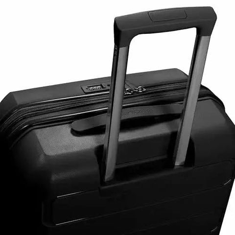 Telescoping handle of Pagosa Hardside Carry-On Luggage With 2-Inch Expandable Gusset, Indestructible Polypropylene Shell, close-up view.