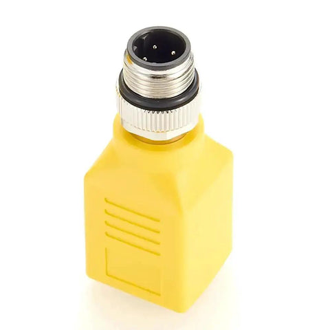 M12 To RJ45 Ethernet Adapter Cat6 Shielded IP67 Waterproof Bulkhead Connector shown in close-up view