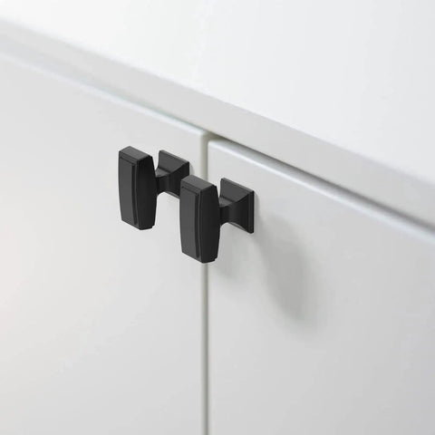 10 Pack 1.4 Inch 35mm Matte Black Cabinet Knobs for Kitchen Cabinets and Dressers, Zinc Alloy Drawer Hardware