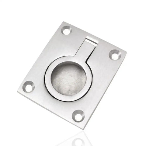 Two Pack Stainless Steel Flush Ring Pull Handles For Marine Hatches Cabinets And Doors Hidden Recessed Lifting Ring Pulls