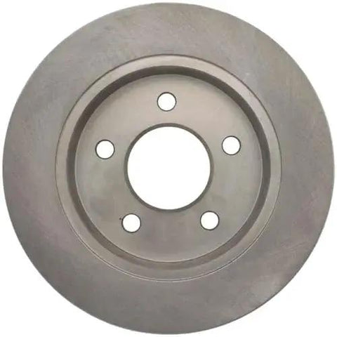 Front view of Centric 121.61042 C-Tek rear brake rotor, metallic gray with five-lug bolt pattern.
