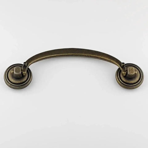4 Pack Antique Brass Center To Center Bail Drawer Pulls 5 Inch 128mm Overall Length 5.9 Inches Vintage Style Dresser Cabinet Hardware