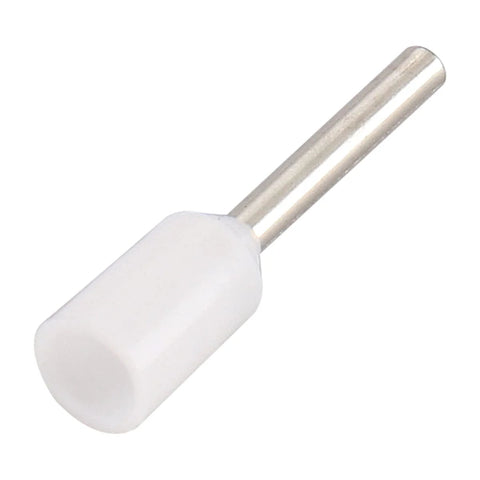Insulated Nylon Ferrule Easy Crimp Connectors for DIN Rail Terminal Blocks AWG 20 0.75mm2 Copper Wire White Cord End Terminals Durable Tin Plated