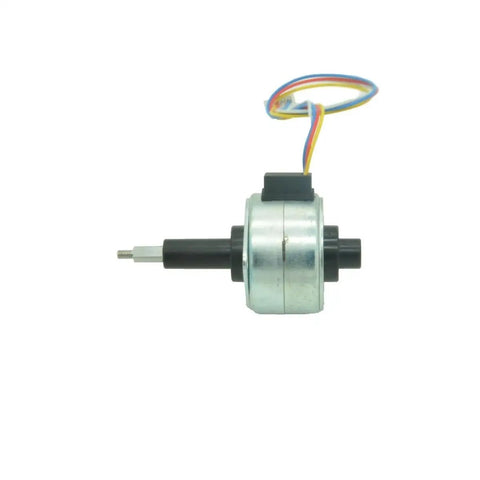 35mm Permanent Magnet Micro Screw Stepper Motor With 5V, 12V, Or 24V Options, side view showing wires and shaft.