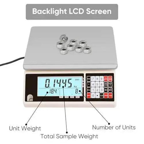 High Precision 30kg Digital Counting Scale With RS232 Port For Inventory And Parts, Ultra Accurate 0.5g Readings
