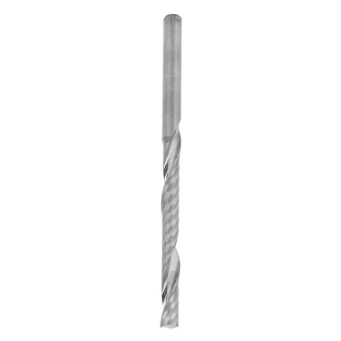 Rugged Five Piece CNC End Mills Set Single Flute Spiral Milling Cutters Tungsten Steel For Wood Carving And Precision Machining 3.175x3.175x32x55mm Durable High Speed Cutting Tools side view