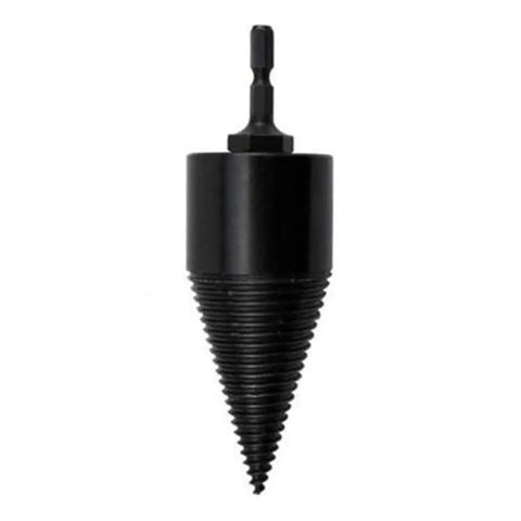 Heavy Duty Firewood Drill Bit For Tapered Hole Driving Steps Bore 38 Mm Round Handle Iron Construction Durable Woodworking Tool With Stable Sliding Groove Design