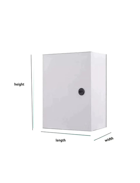 Vertical Round Lock Power Distribution Box With Customizable Electric Meter Panel and Monitor Control Enclosure side view