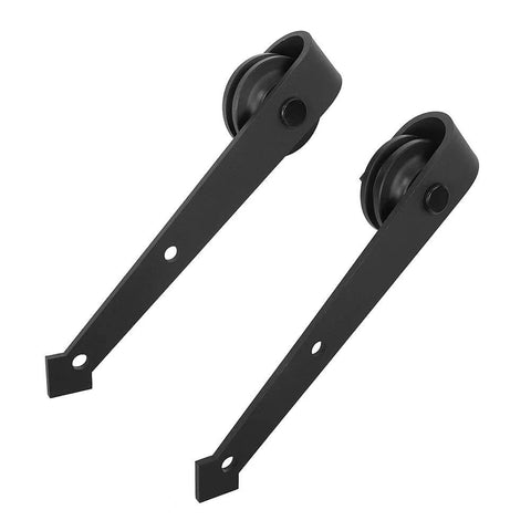 6-Foot Sliding Barn Door Roller Track Kit With Carbon Steel Hardware And POM Rollers for home, kitchen, and office doors.