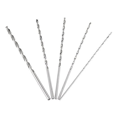 Five Piece Extra Long High Speed Steel Drill Bit Set With Long Shank For Wood Plastic Aluminum And Composite Materials HSS Twist Drill Bits